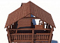 Деревянная зимняя горка CustWood Winter WF8 c крышей скат 8 метров
