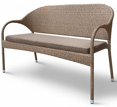 плетеный диван афина-мебель s70b-w56 light brown