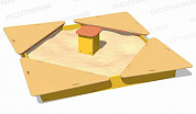 песочница romana 057.37.00 кубик с крышкой для детской площадки