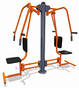 двойной тренажер для тренировки грудных мышц фт-012 для спортивной площадки