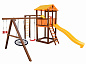 Детский игровой комплекс Perfetto sport Pitigliano-6 + качели-гнездо Паутина 100