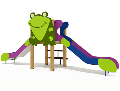 горка двойная лягушка 08409.24 для детской площадки