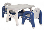 набор мебели pituso cтол+2 стульчика un-zy02-2 синий