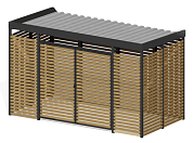 контейнерная площадка бункер хоз-11 на 2 контейнера для уличной площадки