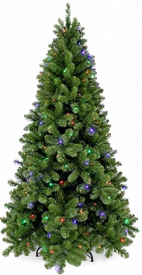 елка искусственная triumph санкт-петербург мультиколор зеленая + 248 ламп 73925 215 см