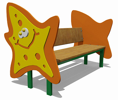 скамейка детская морская звезда 26013 для игровой площадки