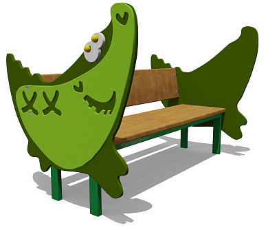 скамейка детская крокодил 26015 для игровой площадки