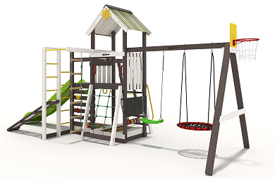 детская деревянная площадка igragrad x2 для дачи