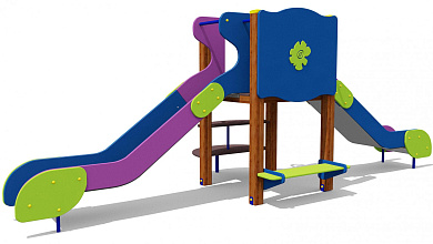 горка двойная 08401.21 для детской площадки