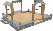 песочный дворик ривьера пс104.00.1 для детской площадки
