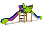 Горка двойная Крокодил 08408.24 для детской площадки