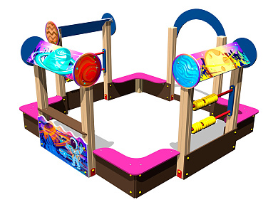 песочный дворик космические дали у1 п085 для детской площадки