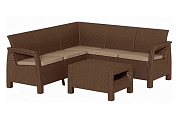 комплект мебели keter corfu relax set коричневый садовый