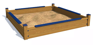 песочница оptimum-еco эко.п001.01 квадратная для детской площадки