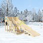 Детская деревянная зимняя горка Igragrad Snow Fox скат 5,9 метра без покрытия