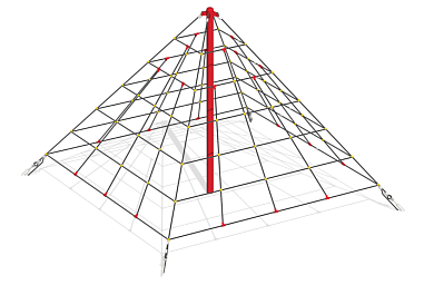 канатная пирамида кио-20 для уличной площадки