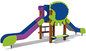 горка двойная ёжик 08403.21 для детской площадки