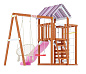 Детская деревянная площадка Савушка TooSun 8 розовая для дачи