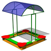 детская песочница тучка ски 048 с прозрачной крышей для игровой площадки