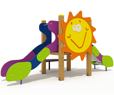 горка двойная солнышко 08212.24 для детской площадки