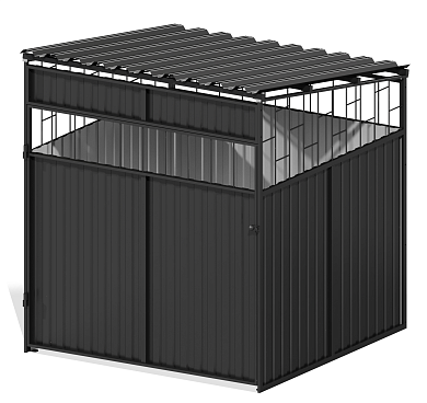 навес хоз-17 для мусорных баков на 1 контейнер для уличной площадки