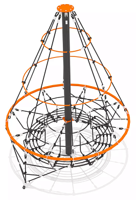 канатная пирамида кк.в001 для детской площадки 