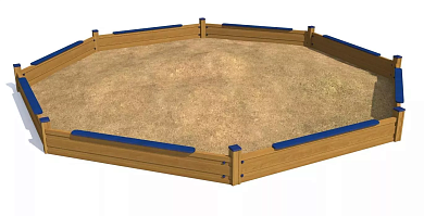 песочница оptimum-еco эко.п003 восьмигранная для детской площадки