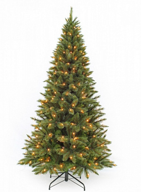 елка искусственная triumph лесная красавица стройная зеленая + 256 ламп 73899 215 см