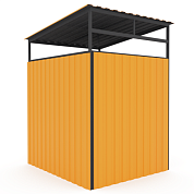 навес для 1 контейнера 21001.24 с воротами для мусорных баков