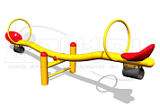 качели-балансир лодочка кч095 для детской площадки