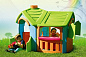 Детский пластиковый домик Palplay Вилла с пристройкой 662