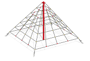 канатная пирамида кио-20 для уличной площадки