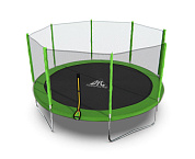 батут dfc trampoline fitness с сеткой 14ft зеленый