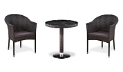 комплект плетеной мебели афина-мебель t601/y350a-w53 brown 2pcs