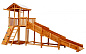 Зимняя деревянная заливная горка Можга 2 СГ2-Р919 с узким скалодромом и скатом 4 метра