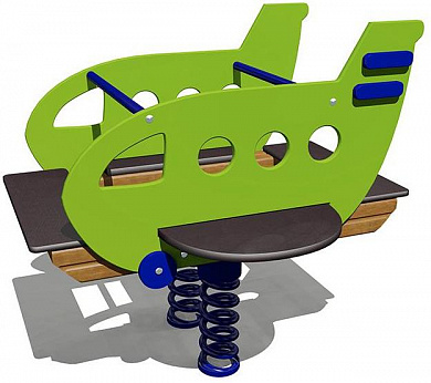 качели-балансир на пружине самолет 04524 для детской площадки