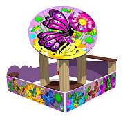 песочница бабочка у2 п094 с крышей для детской площадки