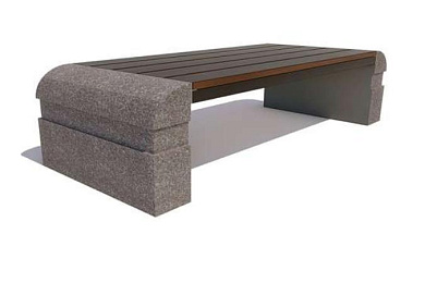 Скамейка Мурманск 77150 с бетонным основанием для парков