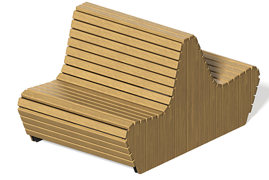 шезлонг пм-138.3 для парков и зон отдыха