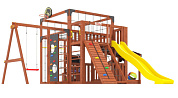 детская деревянная площадка савушка куб-5 махагон для дачи