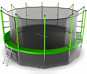 батут с внутренней сеткой evo jump internal 16ft green с нижней сетью