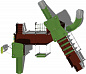 Детский городок Корсика Papercut ДГ011.2.1 для игровых площадок 7-12 лет