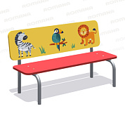 детская скамейка romana зоо 302.09.00 для игровой площадки