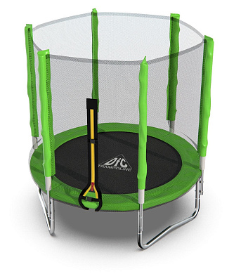 батут dfc trampoline fitness с сеткой 5ft зеленый