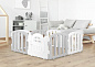 Детский манеж iFam First Baby Room белый/светло-серый IF-137-1-FBR-WLG10D