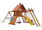 Детский игровой комплекс Sunrisesta NS6 с деревянной крышей и рукоходом