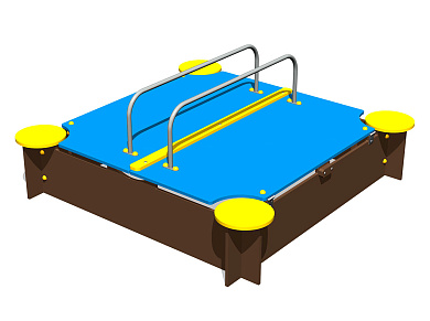 песочница м1 п066 с крышкой для детской площадки