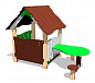 Детский игровой домик Хижина со столиком ИМ114 для улицы