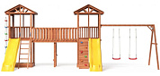 детская площадка можга спортивный городок 6 сг6-р912-р922 с качелями и узким скалодромом крыша дерево