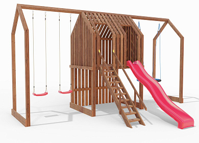 детская площадка максон сканди сказка 4 деревянная для дачи